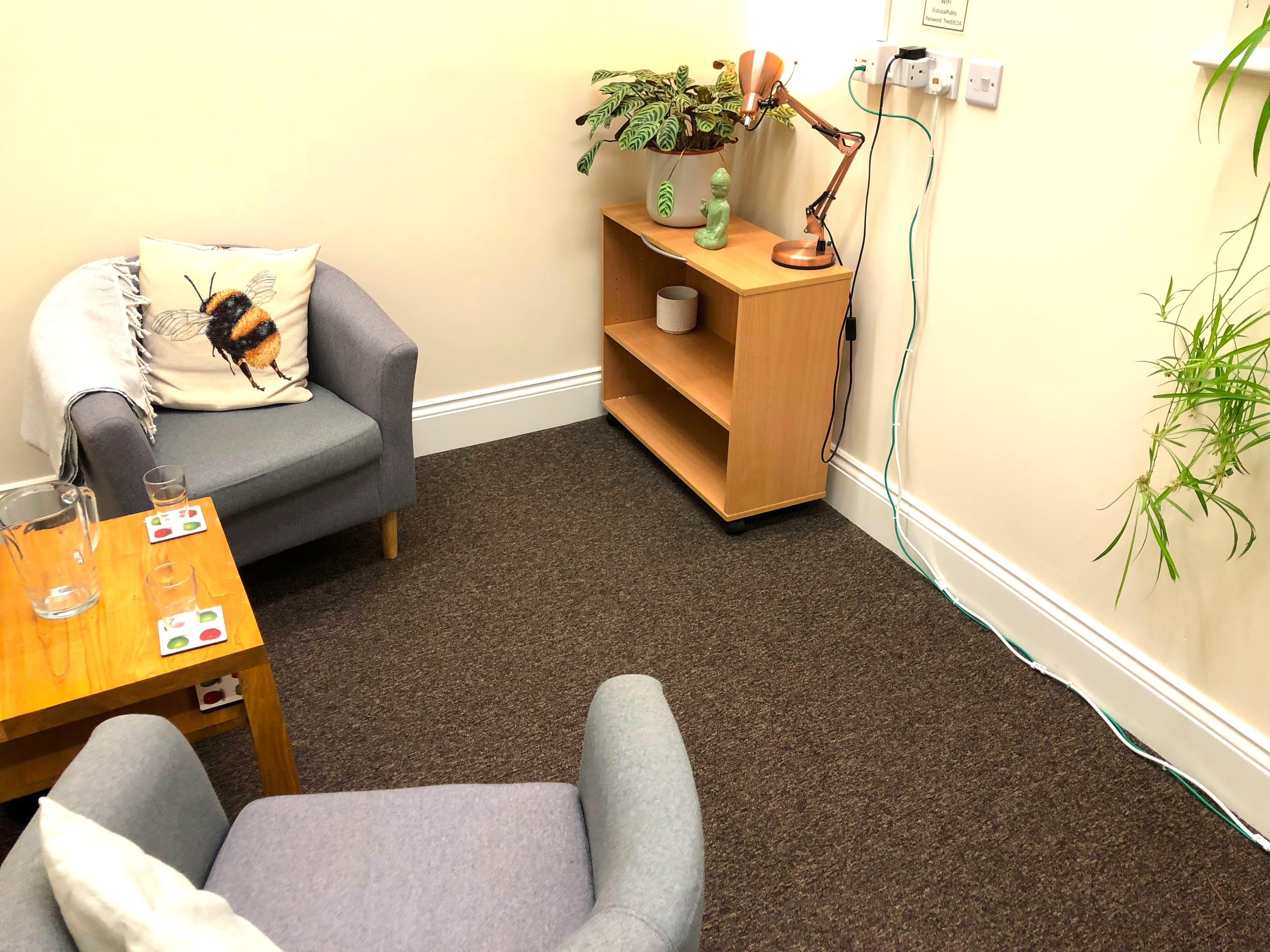 Tranquil Oasis: cosy therapy room at The Lodge