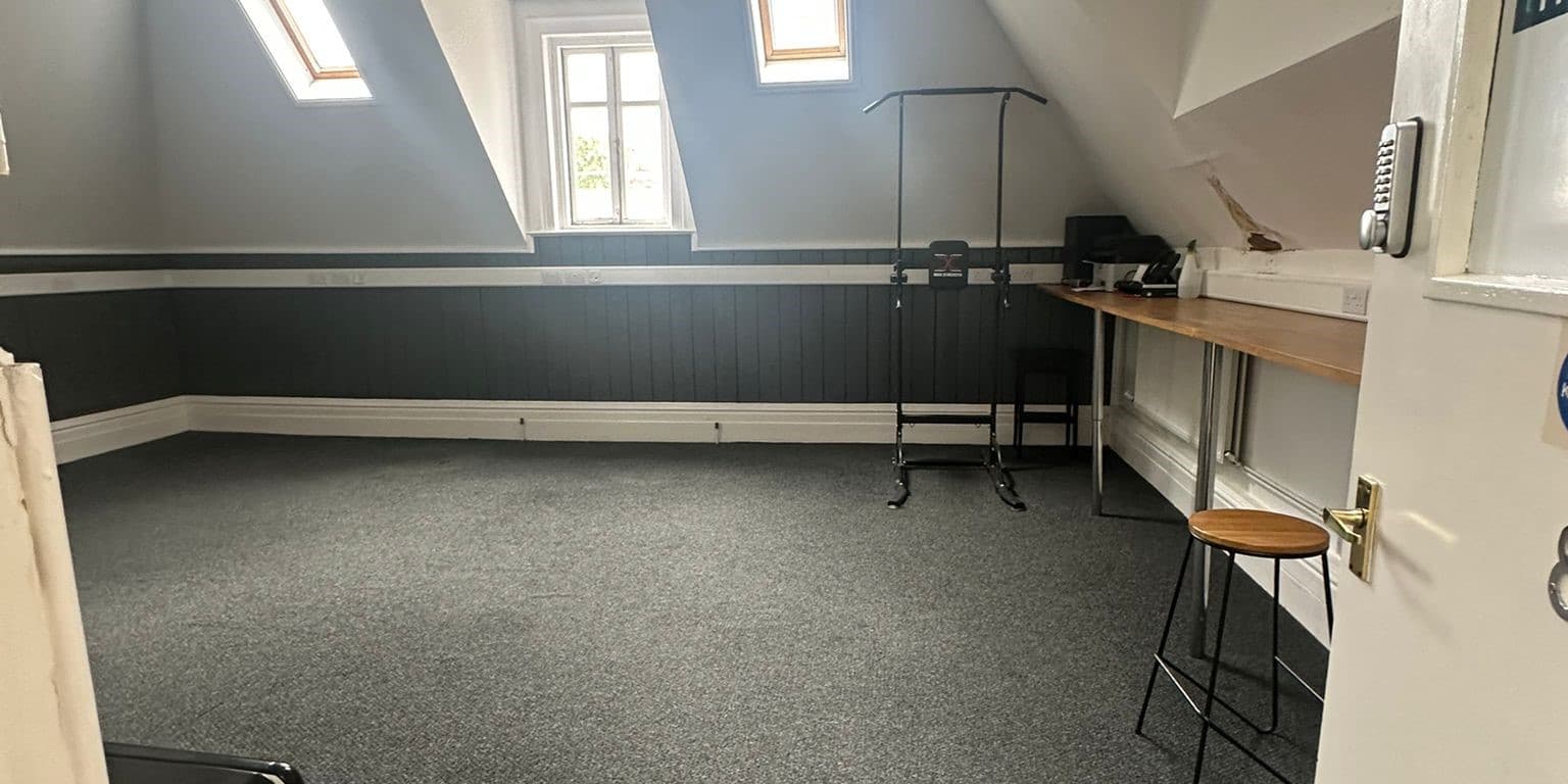 Office/studio rooms, largely spaced, secure, and furnished