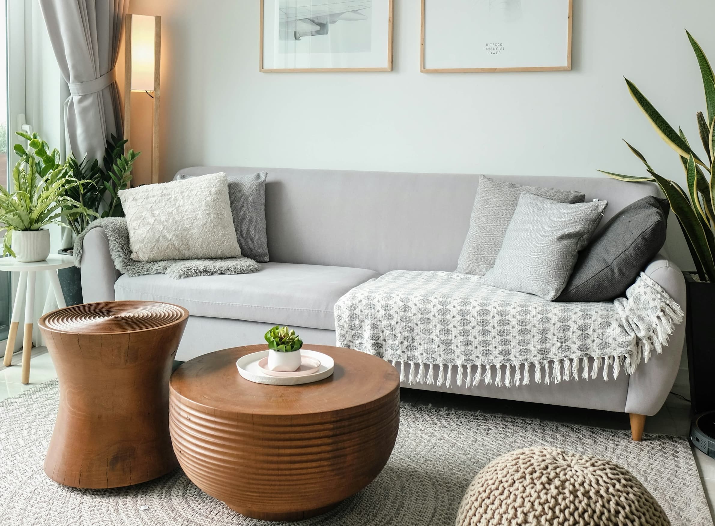 A calm therapy room with two armchairs and a lamp